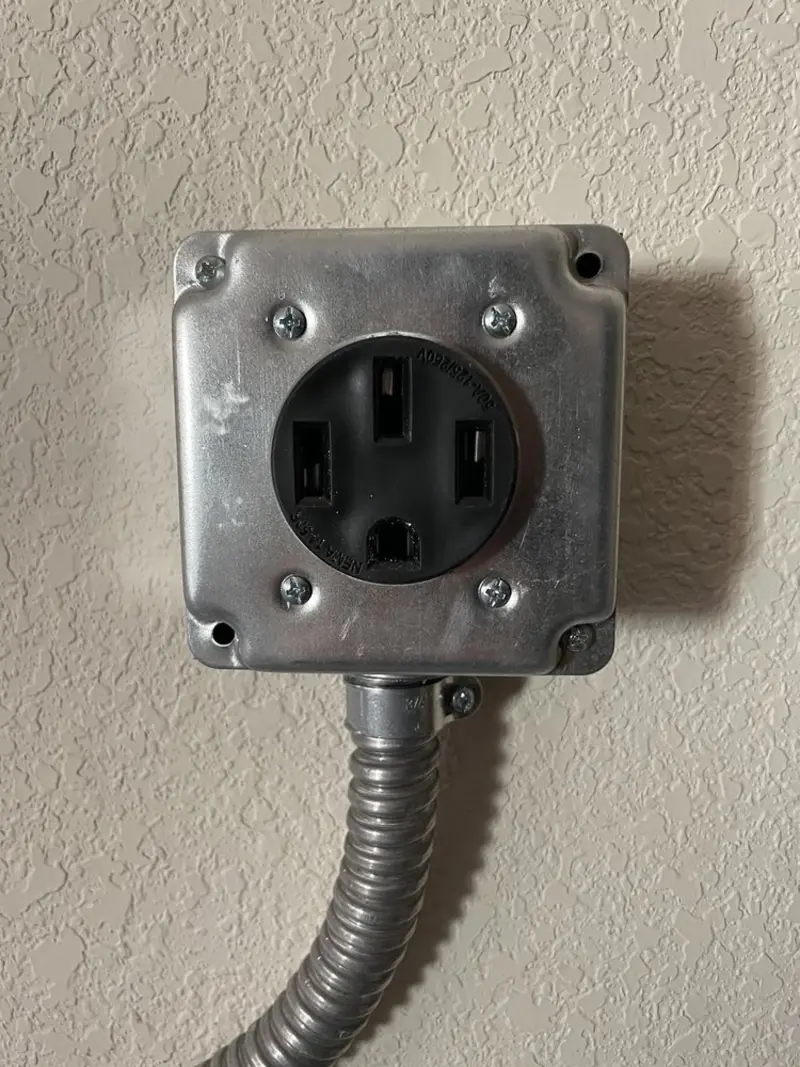 NEMA 14-50 outlet installed for Electrical Panel Upgrade in Citrus